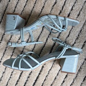 Strappy Blue Croc Sandals